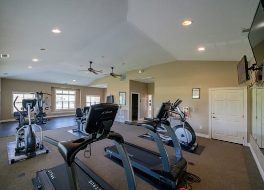 Cardio Machines In Gym at Fieldstream Apartment Homes, Ankeny, IA