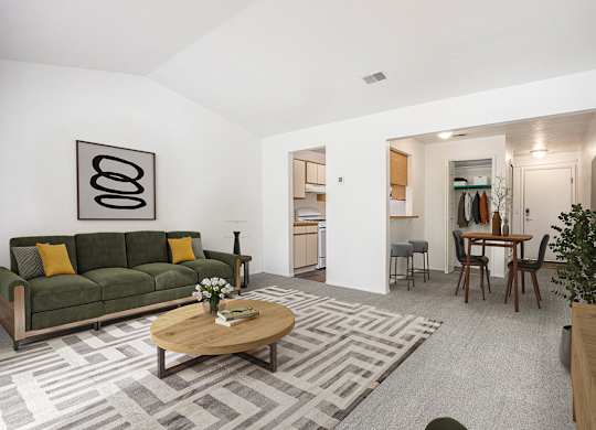 view of a dining room and a closet at Hampton Lakes Apartments, Michigan, 49534