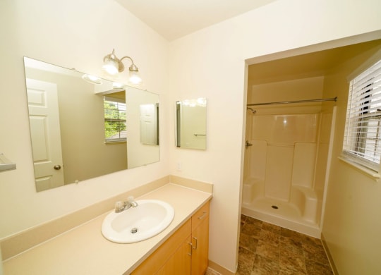 Separate Shower In Bathroom at Foxwood and The Hermitage, Portage, Michigan