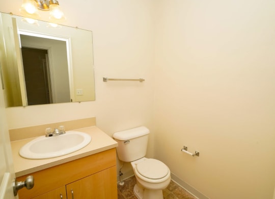 Bathroom With Adequate Storage at Foxwood and The Hermitage, Portage, MI, 49024