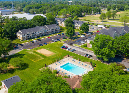 Aerial View Of The Community at Hickory Village Apartments, Mishawaka