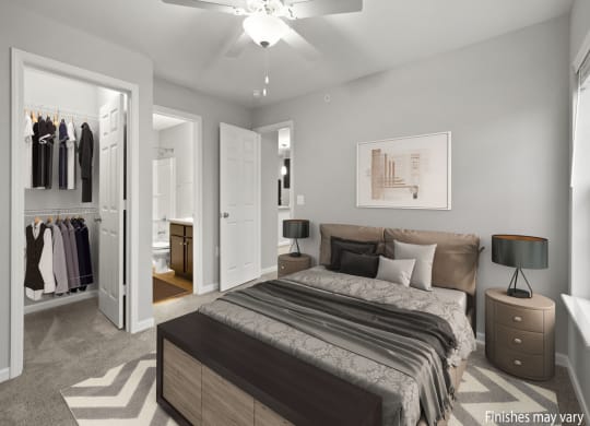 Huron Bedroom at River Hills Apartments, Wisconsin, 54937