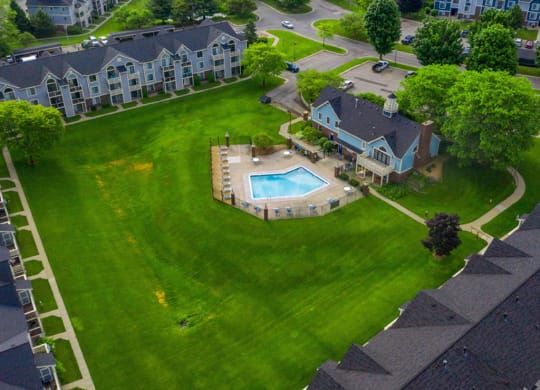 Aerial View Of The Community at Hurwich Farms Apartments, Indiana, 46628