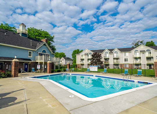 Pool With Sundeck at Hurwich Farms Apartments, South Bend, IN