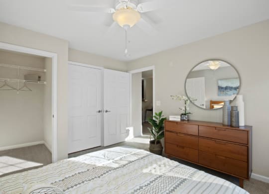 Huron Main Bedroom at River Hills Apartments, Wisconsin, 54937