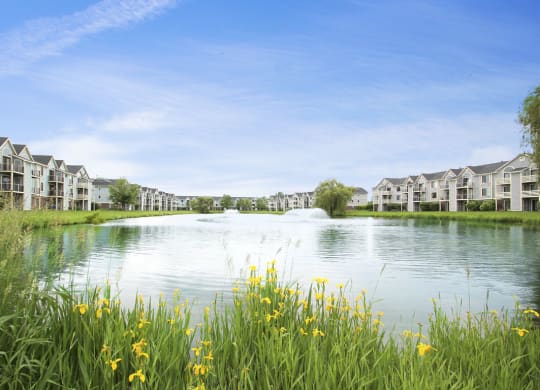 Stunning Pond and Fountain Views at Indian Lakes Apartments, Indiana, 46545