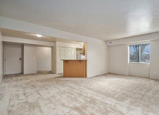 enlarged living room with an extra window at Indian Lakes Apartments, Mishawaka, Indiana