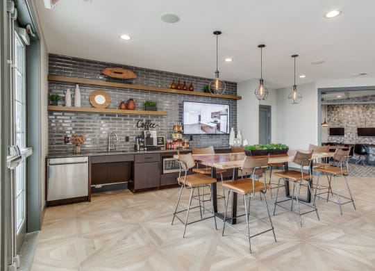 Kitchen & Coffee Area in Clubhouse at 24 at Bloomfield, Bloomfield Hills