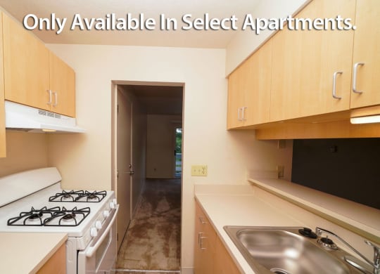 Upgraded Kitchen with Maple Cabinetry at Irish Hills Apartments, South Bend, Indiana