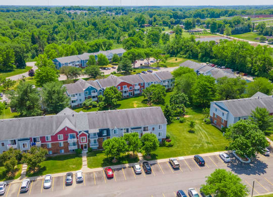 Aerial View Of Community at Irish Hills Apartments, South Bend, IN