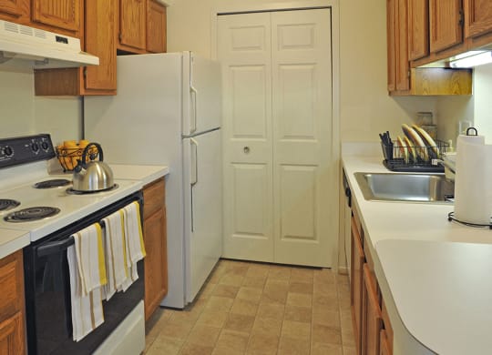 Kitchen at LakePointe Apartments, Ohio