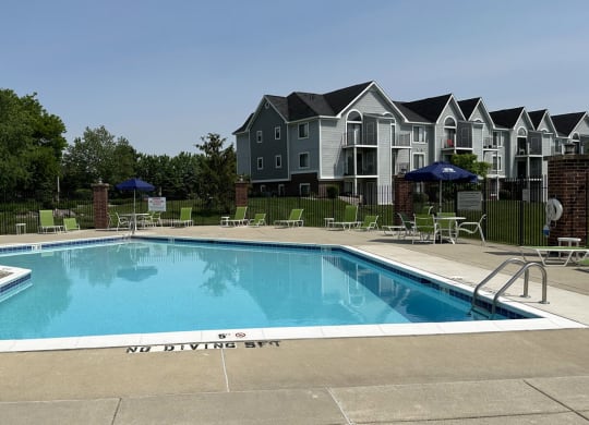 Outdoor Pool with Large Sundeck at Liberty Mills Apartments, Fort Wayne, IN, 46804