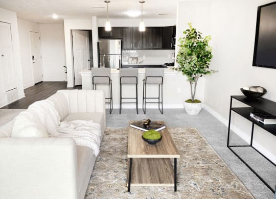 Living Room Interior at Meadowbrooke Apartment Homes, Grand Rapids, Michigan