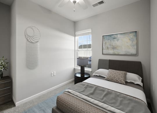 Michigan Second Bedroom at River Hills Apartments, Fond du Lac, WI