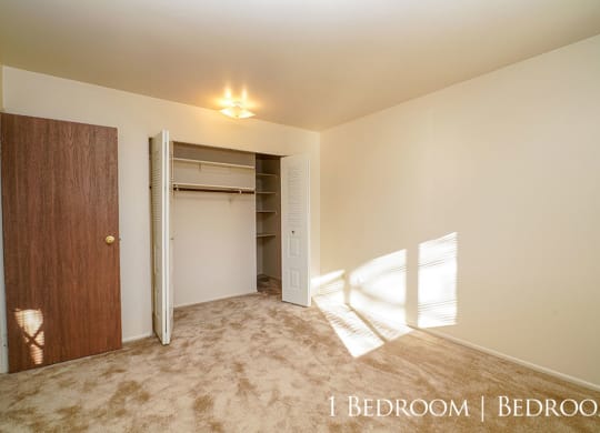 Large Closet in Bedroom with Shelving at Mount Royal Townhomes, Kalamazoo, MI, 49009