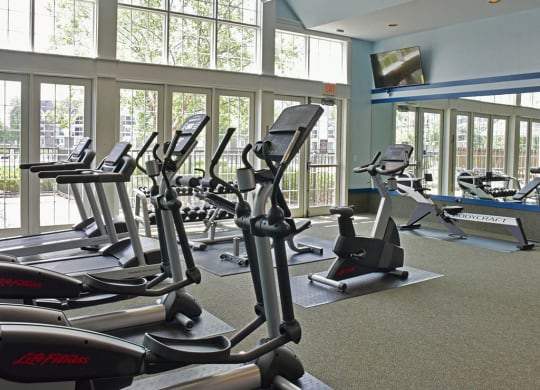 Machine-Equipped Fitness Center at Northport Apartments, Macomb, Michigan