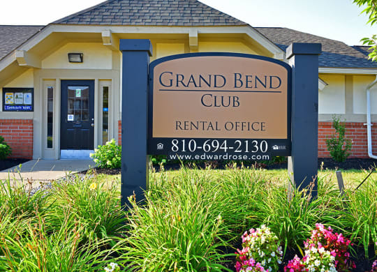 Leasing Office Sign at Grand Bend Club, Grand Blanc, 48439