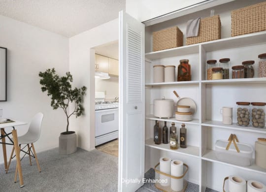 closet with shelves at Old Farm Apartments, Elkhart, 46517