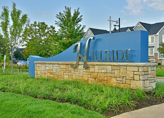 Property Entrance Sign at Hillside Apartments, Wixom
