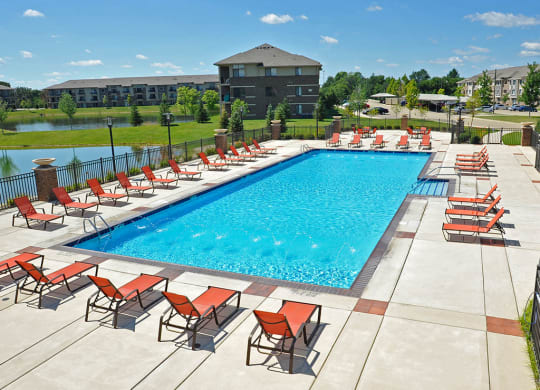 Gated Outdoor and Sundeck at Prairie Lakes Apartments, Peoria, IL