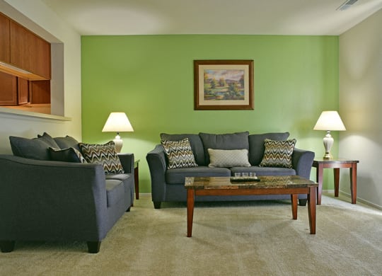 Living Room at Prairie Lakes Apartments, Illinois