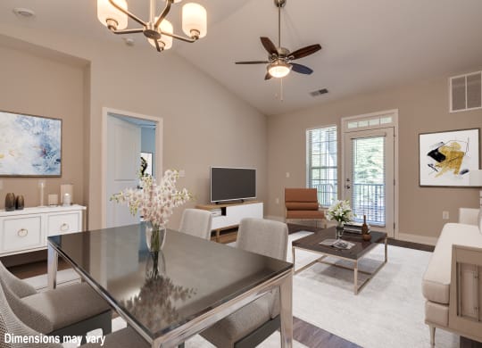 Premier Dining and Living Room at Emerald Creek Apartments, Greenville