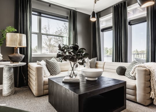 Decorated Living Room With Natural Light at Upper Vue Flats, Dublin, 43016
