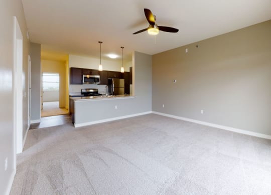 Two Bedroom Living Area at The Reserve at Destination Pointe in Grimes, IA with