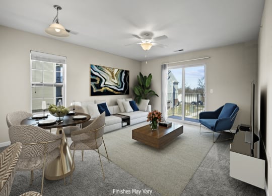 Superior Living Area at River Hills Apartments, Wisconsin, 54937