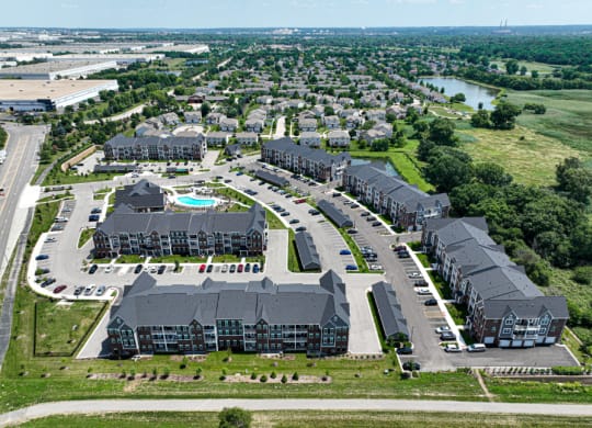 Aerial view of Village Place