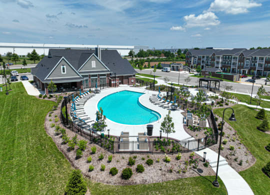 Aerial view of Village Place Pool
