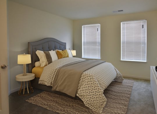 Model Bedroom with Carpeting at Irene Woods Apartments, 38017