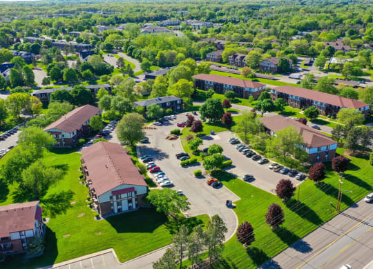 Property Aerial View at Seville Apartments, Michigan