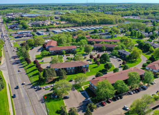 Aerial Neighborhood View at Seville Apartments, Michigan