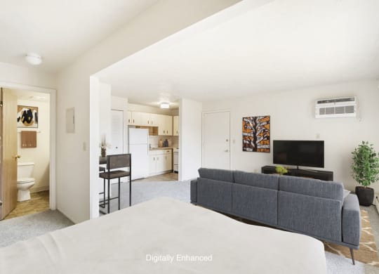 spacious studio apartment at Seville Apartments in Kalamazoo, MI 49009