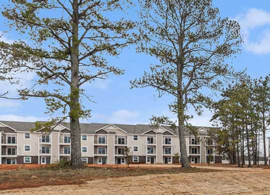 the view of an apartment building with trees in front of it  at Signature Pointe Apartment Homes, Athens