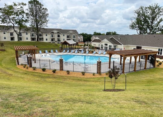 our apartments showcase an unique swimming pool  at Signature Pointe Apartment Homes, Athens, 35611