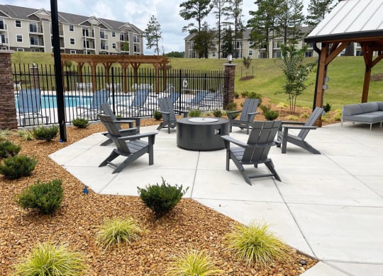 Fire pit with Seating at Signature Pointe Apartment Homes in Athens, AL
