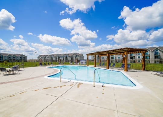 Outdoor Pool with Pergola at Stoney Pointe Apartment Homes, Wichita, KS