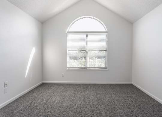 A room with a window and a carpeted floor. at Sundance Apartments, Indianapolis, Indiana
