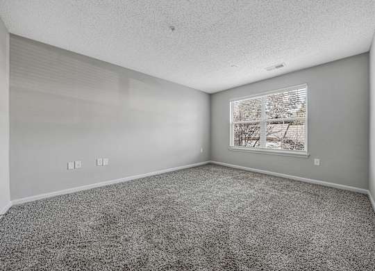 A room with grey carpet and a picture on the wall. at Sunscape Apartments, Roanoke, VA, 24018