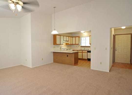 Open, Spacious Living Room at Tanglewood Apartments, Oak Creek, WI