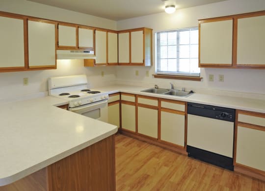 Large Kitchen with Window at Tanglewood Apartments, Oak Creek, WI