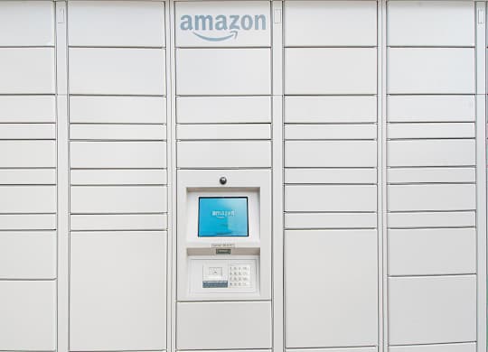 Amazon Hub package lockers at The Crossings Apartments in Grand Rapids, MI
