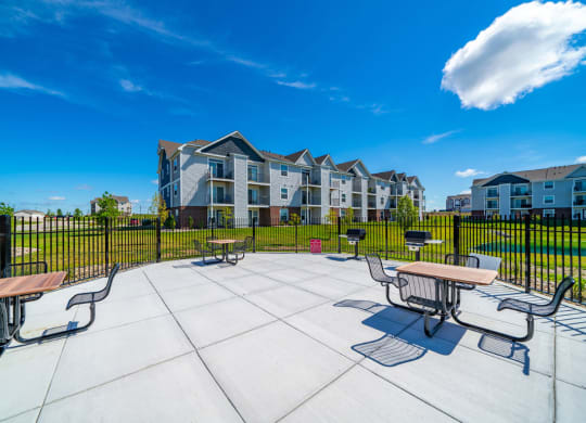 Outdoor Grill With Intimate Seating Area at The Reserve at Destination Pointe, Grimes