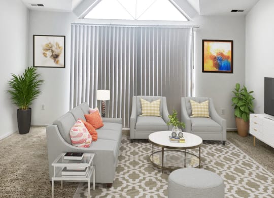 Third Floor Living Room Lily at The Springs Apartment Homes, Novi, MI 48377