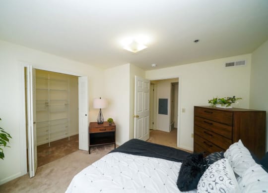 Bedrooms with Large Walk In Closets at Tracy Creek Apartment Homes in Perrysburg, OH