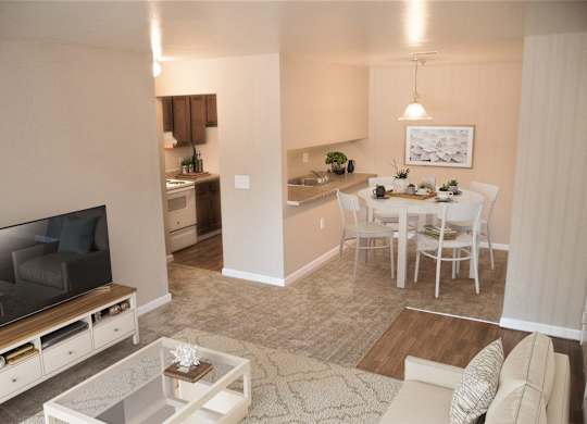 Buckingham Layout Dining Room Area at Windsor Place Apartments, Davison, MI