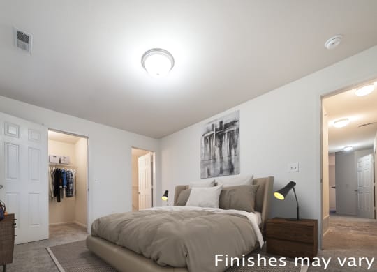 Tyler Bedroom at Prairie Lakes Apartments, Peoria, IL