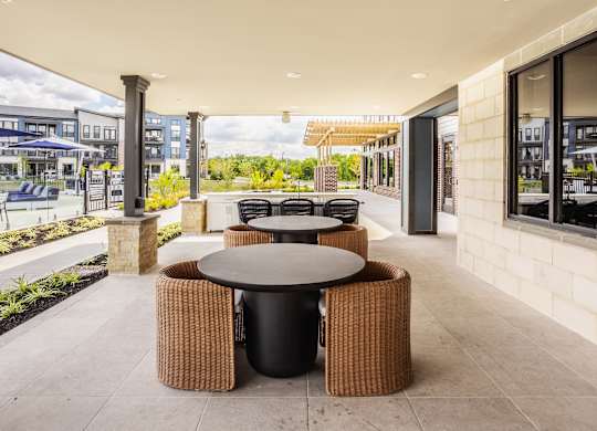 Plenty of patio seating to enjoy at Upper Vue Flats, Ohio, 43016